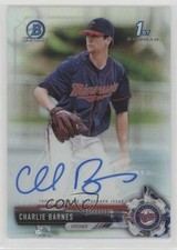 2017 Bowman Draft Chrome Pick Refractor 368/499 Charlie Barnes #CDA-CBA Auto 1b8