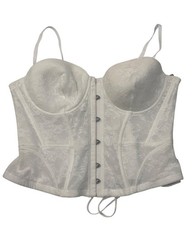 Skims Bridal Lace Corset Snow 2X New with tags Authentic