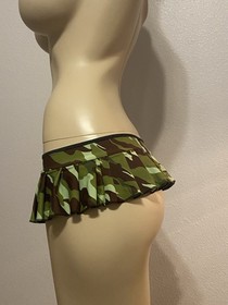 Sexy Micro Mini Pleated Camouflage Skirt Lingerie Rave Exotic Dancer Stripper
