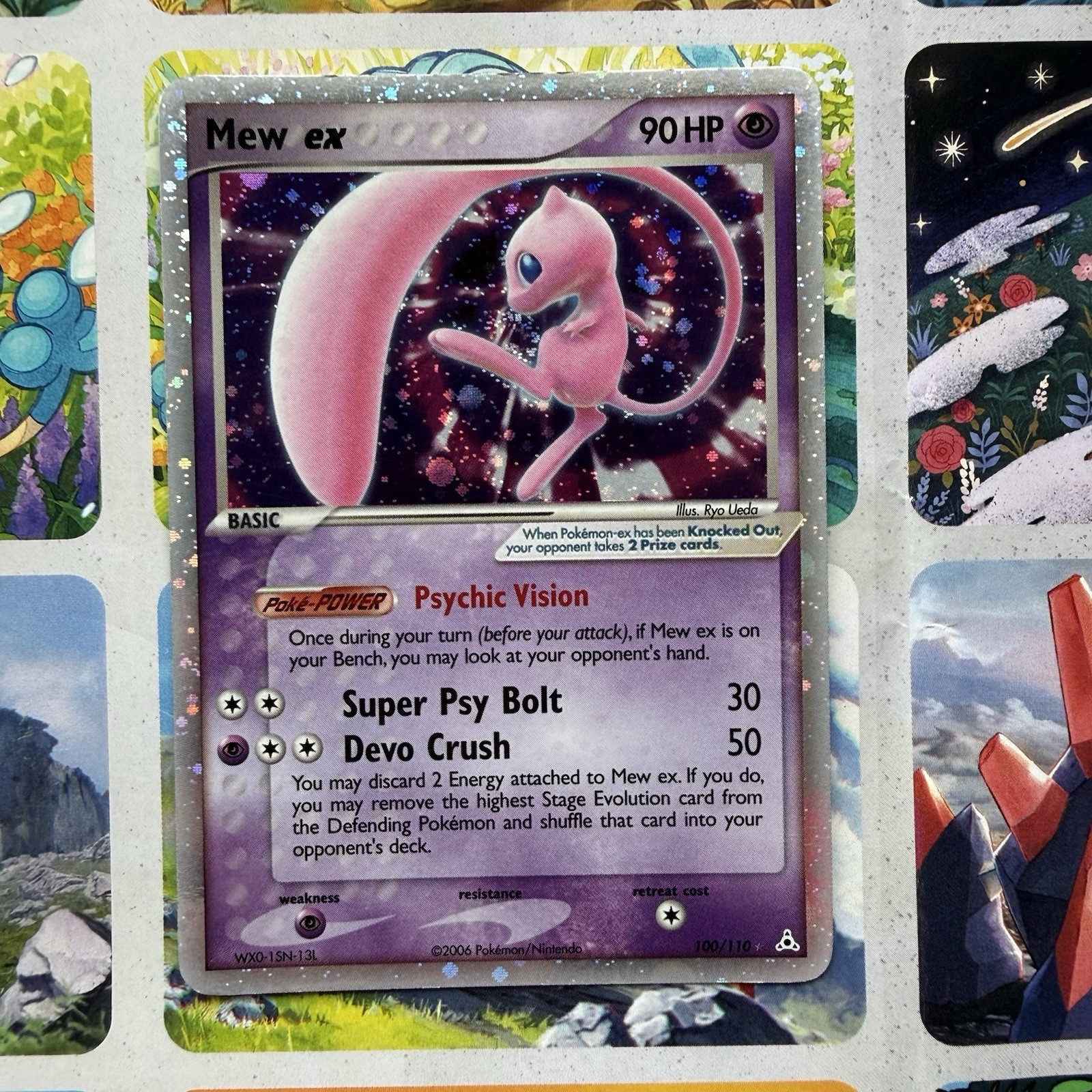 Mew ex 100/110 EX Holon Phantoms Holo Rare Pokemon Card NM