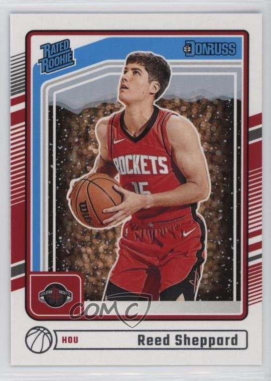 2024-25 Panini Donruss Rated Rookie Winter Reed Sheppard #202 14lm
