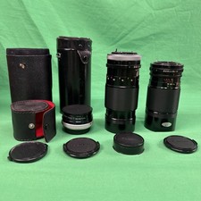 Canon Lens Lot W/cases And Caps Vintage Photography Accessories