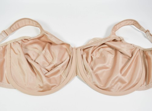 Bali 3562 Beige Swirl Satin Tracing Underwire Comfort Minimizer Bra 42G - Picture 4 of 5