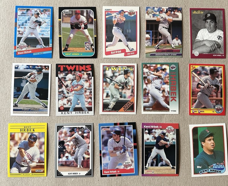 Lot Of 15 Kent Hrbek Cards. Near Mint