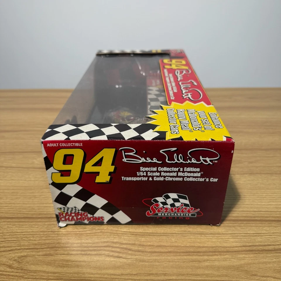 Camión transportador McDonald’s Racing Champions Bill Elliott #94 coche dorado 1:64 Foto 4 de 4