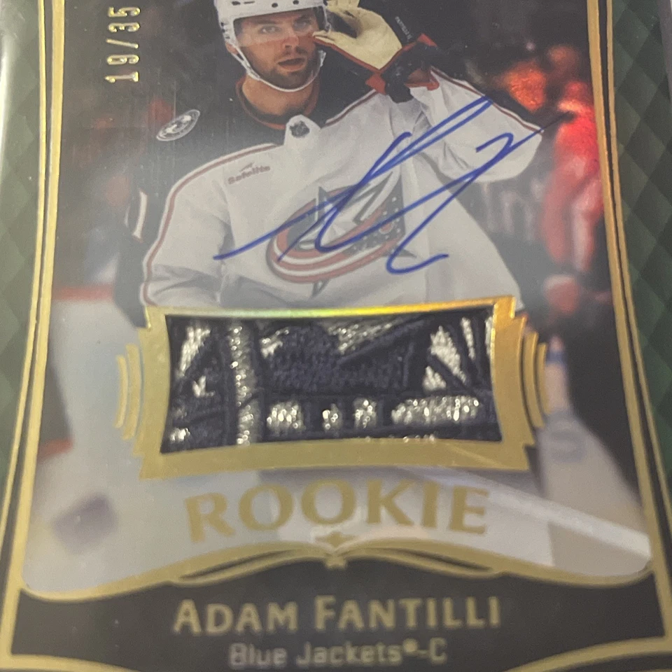 2023-24 Upper Deck Stature Adam Fantilli Rookie Auto Crazy Patch RPA /35 - Image 2 of 3