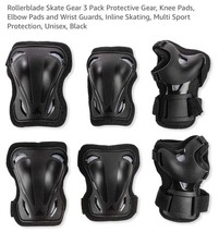 Rollerblade Skate Gear 3 Pack Protective Gear, Knee Pads, Elbow Pads And Wrist