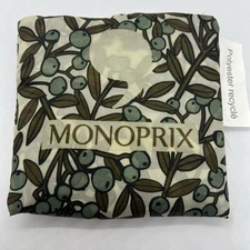 monoprix grocery shopping tote bag reusable france paris Olive Print