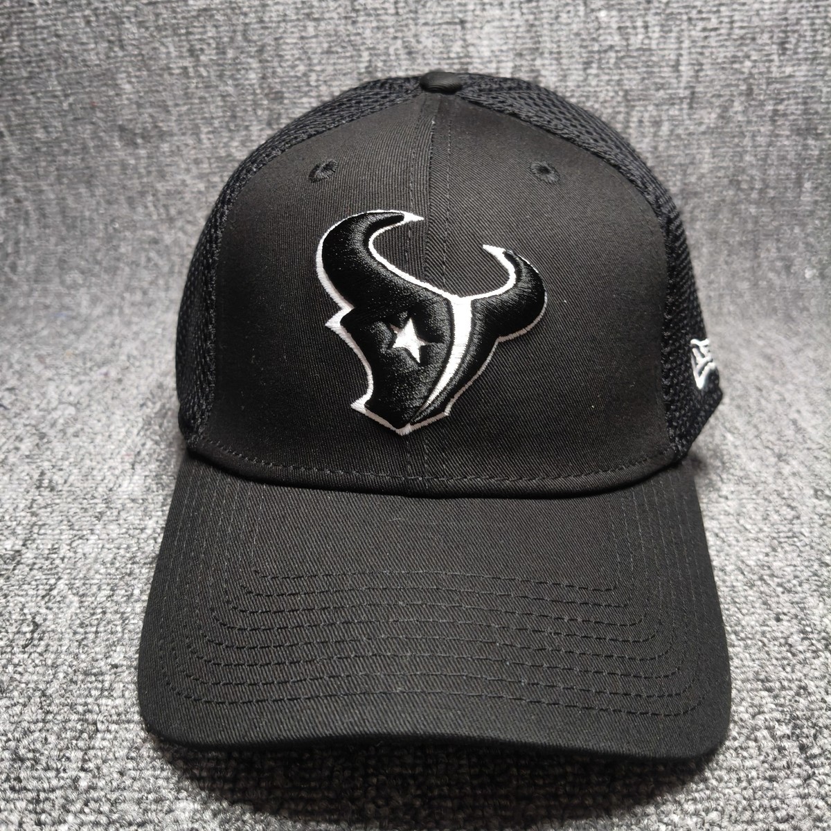 New Era Houston Texans NFL Black Trucker Hat Cap Mesh Back Logo