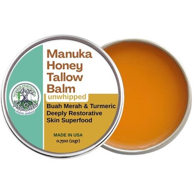 Manuka Honey Frankincense Tallow Balm, Handmade Grass-Fed Beef Tallow, Hydrating