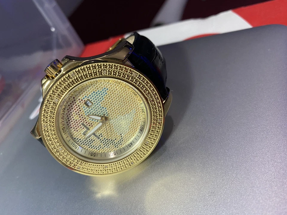 Super techno - Reloj Mapa del Mundo - Color Tono Dorado Foto 3 de 4