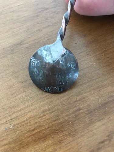 ANTIKER TEEDOSE LÖFFEL AUS EINER SKILLING DANSKE KM 1771 MÜNZE - Bild 2 von 8