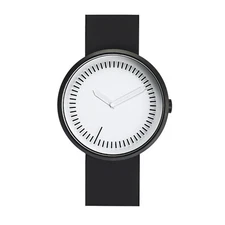 Projects Watches ""Meantime"" Quartz Stainless Steel Black White Silicone Unisex Watch