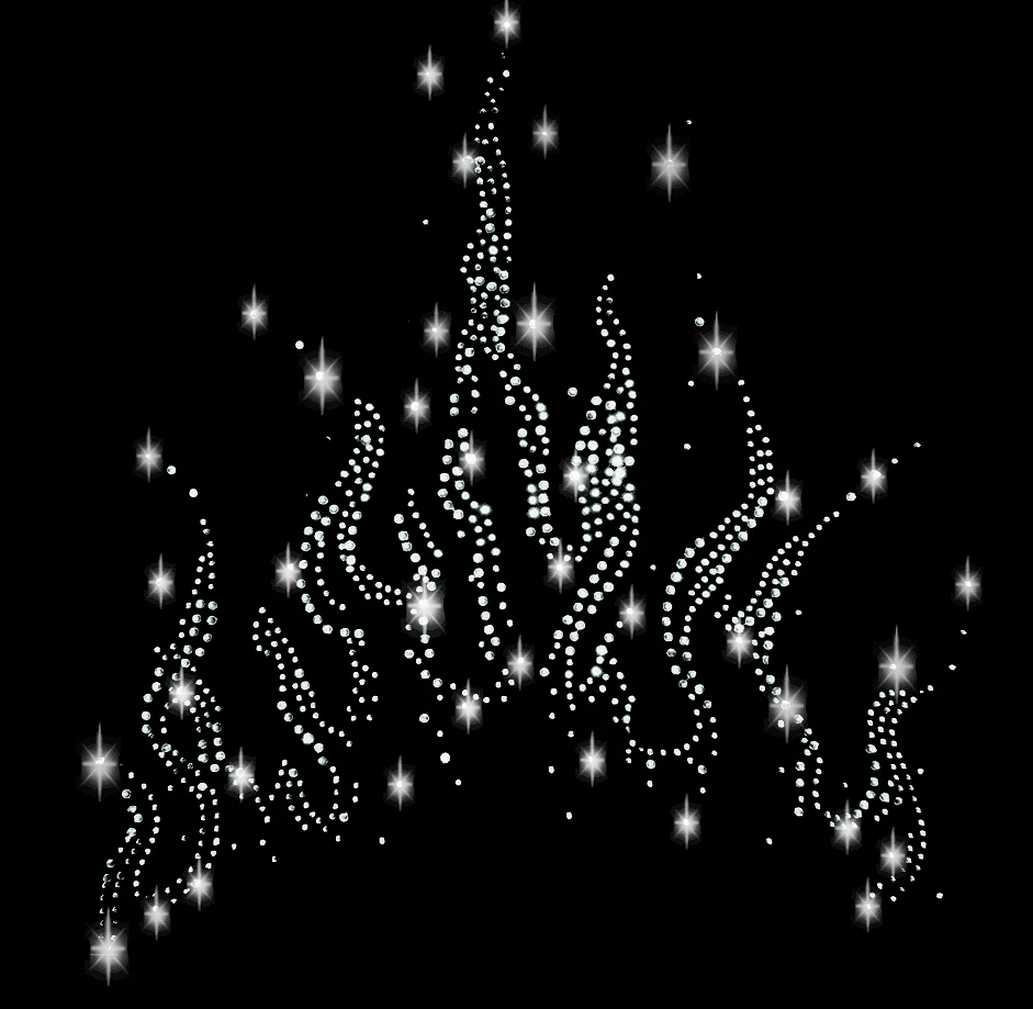 STRASS Wasser Dekolleté 24x24cm BÜGELBILD HOTFIX APPLIKATION BORTE AUSSCHNITT XL - Bild 3 von 3