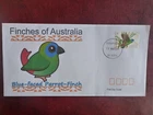 AUSTRALIA 2018 FINCHES PRIVATE ILLUSTRATED FDC FIRST DAY COVER BLUE FACED FINCH