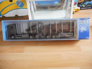 Emek Scania CR V8 Rigid & Timber Trailer in Grey on 1:25 ...