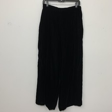 Vintage black tie oleg cassini velvet pants Wide Leg Size S Party Holiday NYE