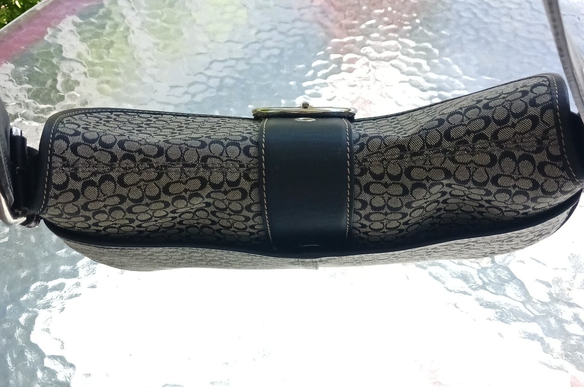 Coach 6808 Vintage Soho Black Leather and Signature C Canvas