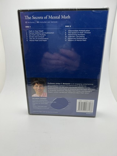 Great Courses Secrets of Mental Math. DVD/Guidebook, New, S14-1 - Picture 2 of 4