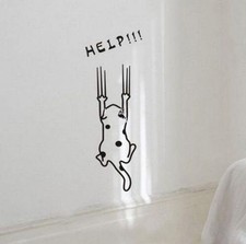 Cute Wall Decal/Sticker-Help Cat/Dog/Puppy Bedroom-Kitchen-Refrigerator, ETC 