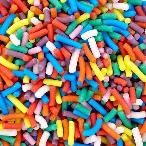 Rainbow Bake Stable Strands Cupcake Sprinkles Vegan Cake Decorations Toppers