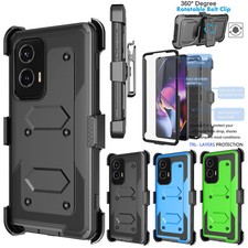 For Moto G Stylus 5G/G 5G 2024 Phone Case Belt Clip Holster Screen Protector