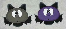 2 Halloween Bats Die Cut Embellishment Scrapbook Halloween