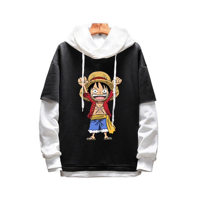 New Anime One Piece Luffy Hoodies Pullover Casual Hooded Printing Sweater Travel | eBay