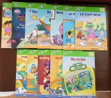 Lot of 12 Leap Frog Tag Reader Books Learn to Read Set Dora, Long  Short Vowels