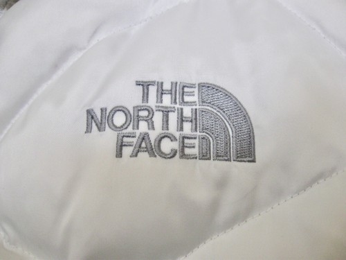 The NORTH FACE 550 piumino d'oca donna piumino giacca cappotto trapuntato bianco taglia XS - Foto 4 di 12
