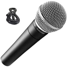Shure SM58-LC Handheld Dynamic Microphone Mic w/Pouch & Clip Holder & Cable 20FT