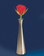 Edle Tisch Blumen Vase im Edelstahl Look Tischdekoration &Oslash; 4 x 16,5 cm Gastlando