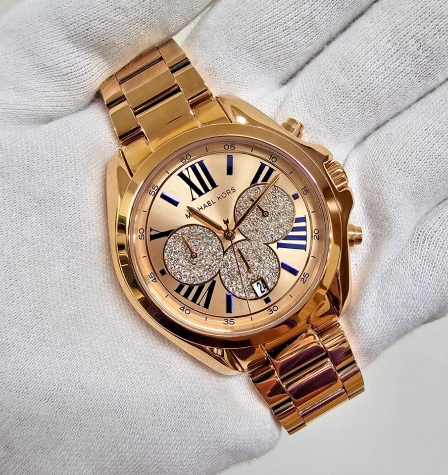 MICHAEL KORS Bradshaw Quartz Chrono 38MM Rose Gold Tone Women's Watch MK6321