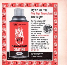 Sperex VHT Flame-Proof Coating Hot Surface Paint Applique 5.3 x 5.2 Vtg Print Ad