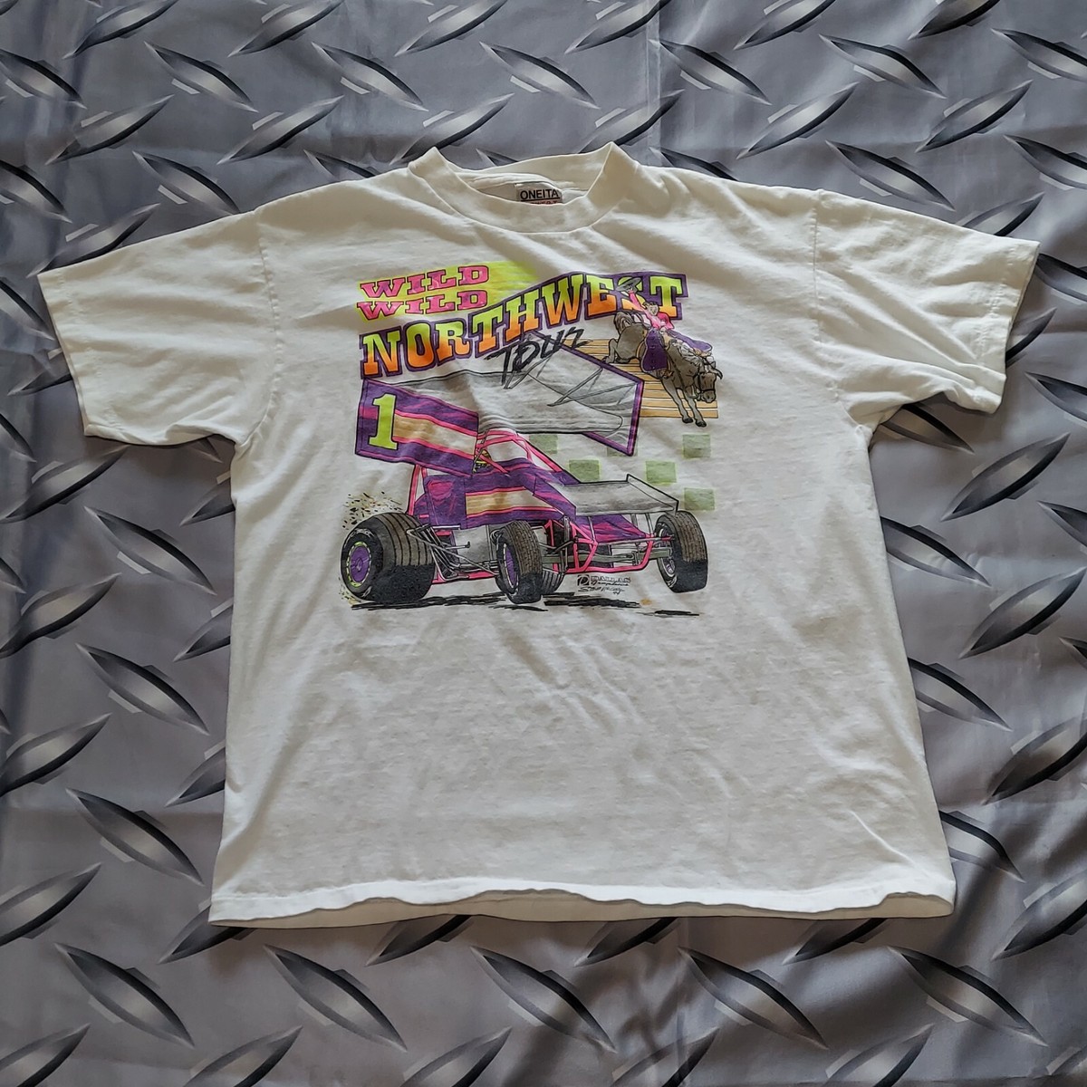 VTG 1994 Sprint Car Outlaw Racing T Shirt Northwest Sz L