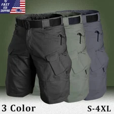 Mens Tactical Shorts Cargo Shorts Outdoor Waterproof Hiking Fishing Track Shorts