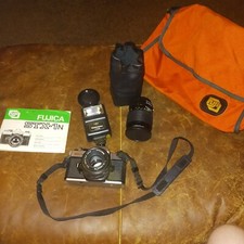Fujica STX-1N 35mm Reflex Camera SLR Extra Lens Flash Bag  Manual Carrying Bag