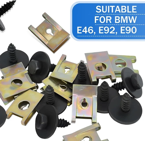 For Mercedes Benz 40x Engine Under Cover Splash Shield Body M6 Bolts U-nut Clip - Bild 7 von 8