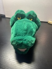 Vintage Aurora Green Alligator Plush Hand Puppet Toy 12"