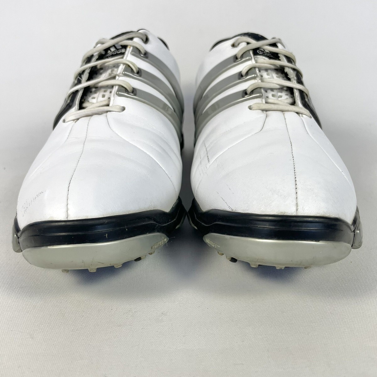 Adidas Tour360 4.0 Golf Shoes Mens 7.5 White Black Leather  display picture 1