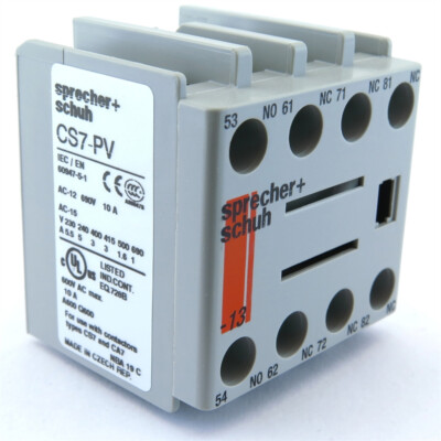 auxiliary contact block CS7-PV-13 sprecher+schuh