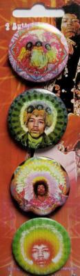 JIMI HENDRIX BUTTONSET BADGES SET ANSTECKERSET # 12 ARE YOU EXPERIENCED PINS