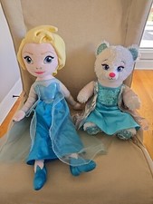 Lot Of 2, Build A Bear and Disney Frozen Elsa Dress Bear Plush Frozen Elsa Doll