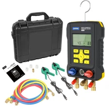 Refrigeration Digital Manifold Gauge HVAC Vacuum Temperature Pressure Tester