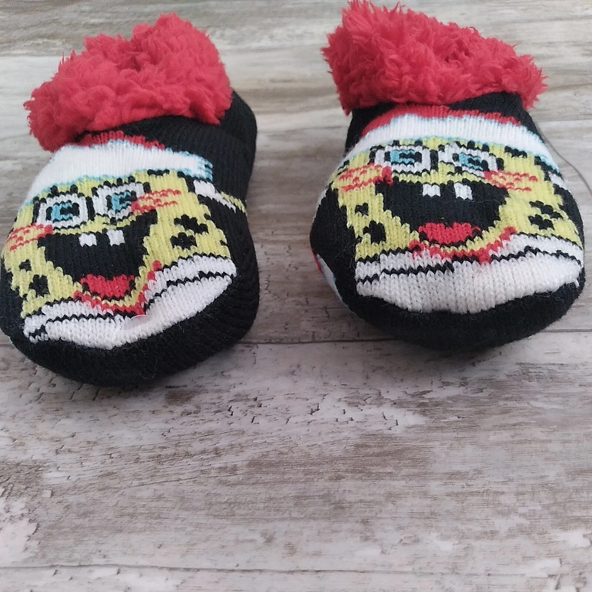 Grinch Spongebob Square Pants Christmas slipper socks Size 4 10 eBay
