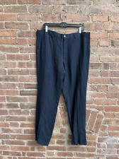 Vintage Ralph Lauren Purple Label Mens 100 Linen Pants, Sz 36, Navy Blue Italy