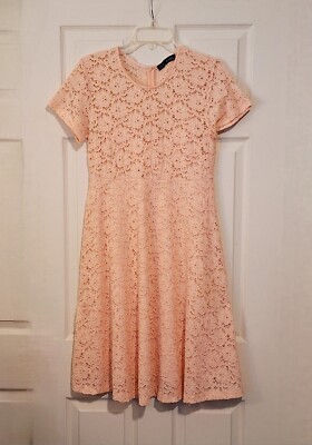 Pietro Brunelli' Milano ITALY Maternity dress peach lace, full lining, Sz.  S | eBay