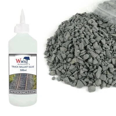 WWS Ballast & Track Ballast Glue Kits for Model Rail and Diorama Scenery
