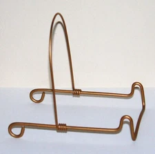 Plate or Picture stand easel gold tone Adjustable wire style Bard's