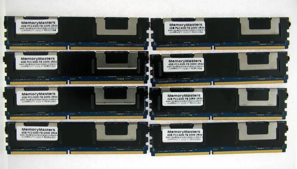 32GB MEMORY KIT 8 x 4GB FBDIMM PC2-5300F 667MHz for DELL PRECISION T5400 - Image 2 of 3